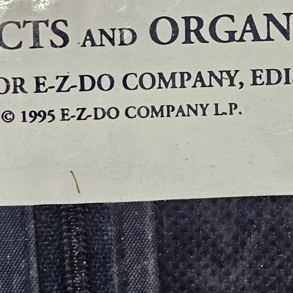 New 1995 Vintage E-Z Do Dress Bag Organizer Blue Up To 14 Garments View Window